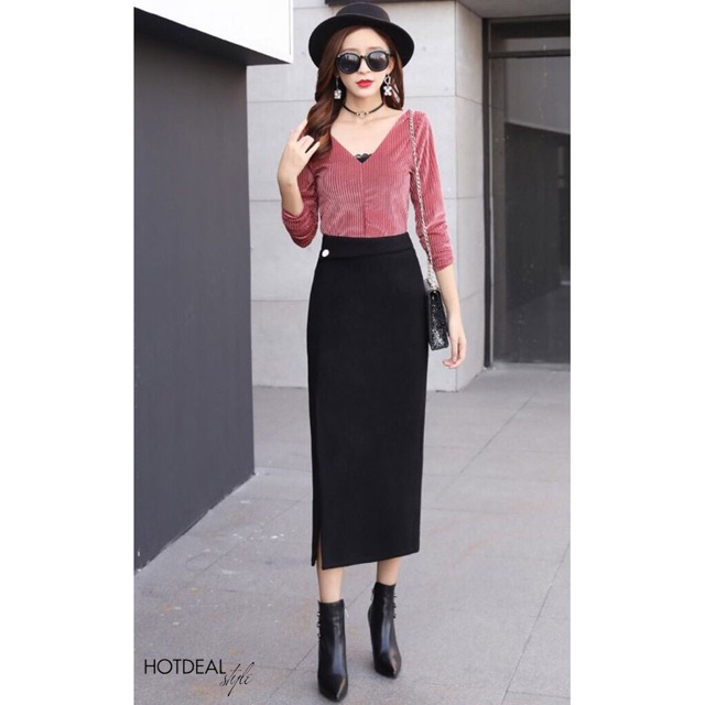 Chân váy bút chì xẻ tà sang chảnh | BigBuy360 - bigbuy360.vn