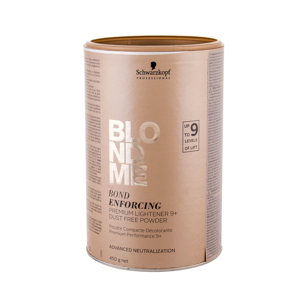 Bột tẩy nâng sáng tóc 9 cấp độ Blond me Premium Lightener 9+ Dust Free Powder Schwarzkopf 450g