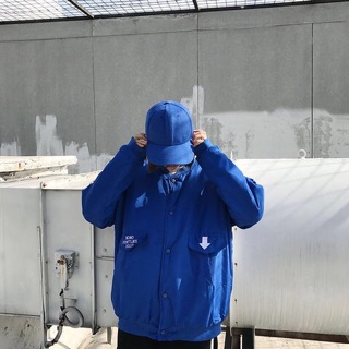 [Có Sẵn] Áo khoác bomber xanh (chần bông)