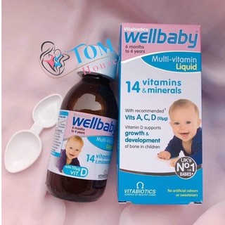 Wellbaby Multivitamin liquid [UK] - Vitamin Tổng Hợp Cho Bé 6 tháng - 4 tuổi