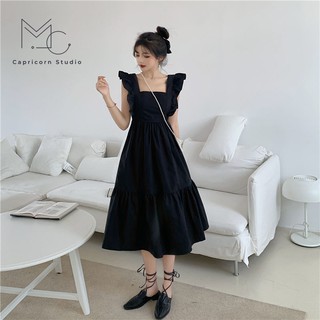 Váy/ Đầm dài màu đen kiểu công chúa cực xinh cho các nàng phong cách Ulzzang [MinC.Studio - MCV010]