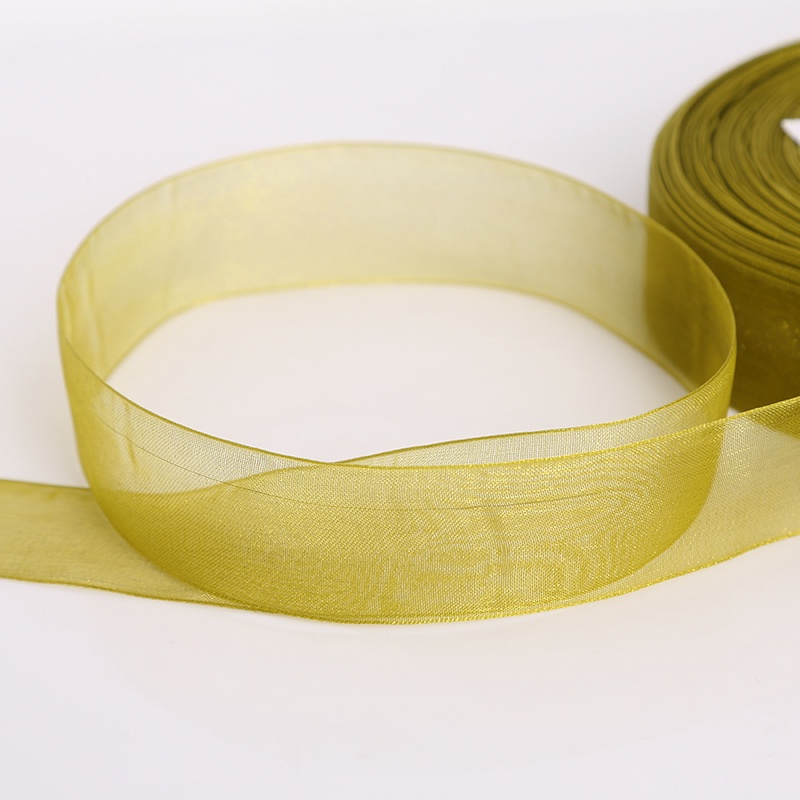 Ruy băng voan 2cm không viền nhiều màu làm nơ gói quà phụ kiện handmade (bản 2cm dài 5 mét)