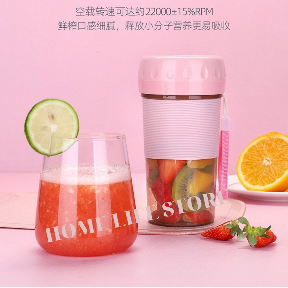 Máy Xay Sinh Tố Cầm Tay Pin Sạc Portable Juicer 300ml