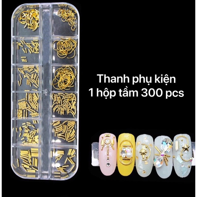 thanh phụ kiện gắn móng tay nail khay 12 ô