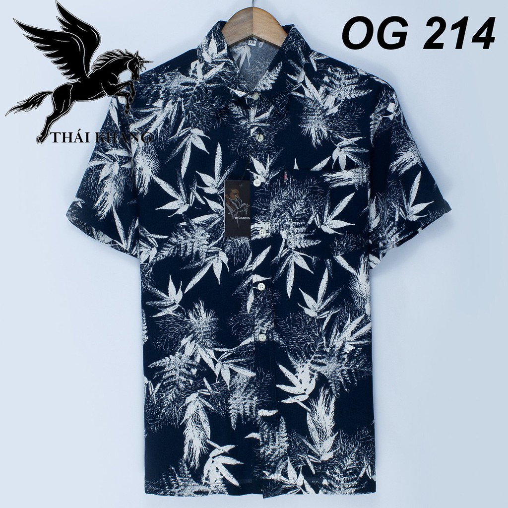 [Mã FAMAYMA2 giảm 10K đơn 50K] Áo sơ mi nam trung niên vải lanh sợ cây lanh tự nhiên mặt mát hoa văn trẻ trung OG20 | BigBuy360 - bigbuy360.vn