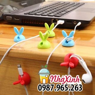 Kẹp dây điện tai thỏ / Set 6 nút đỡ dây điện