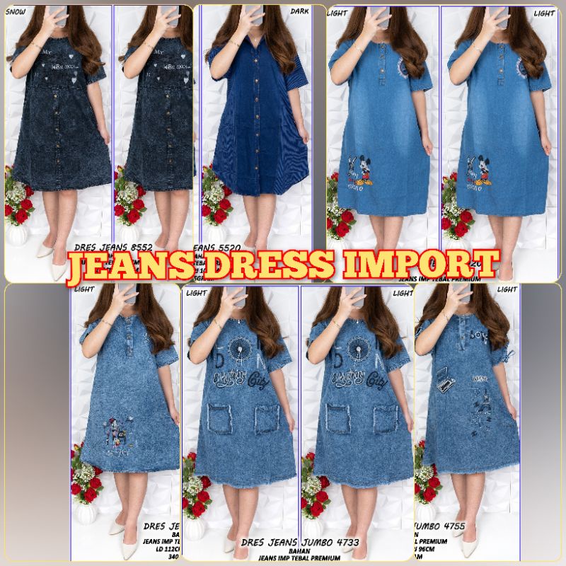 Đầm Jean Hàn Quốc LD 114 / 112 / 110 Nhập Khẩu Mới Nhất 8552 8920 5520 4733 4755 LD
