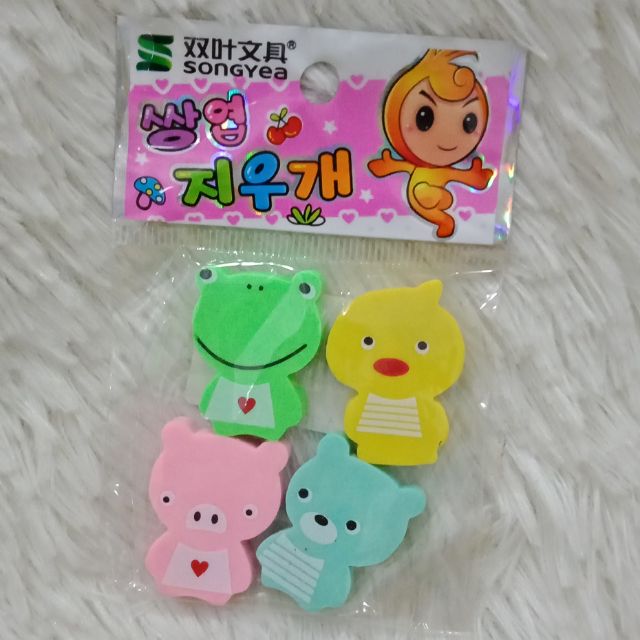 Gôm hình thú 4 cục/túi SP000042