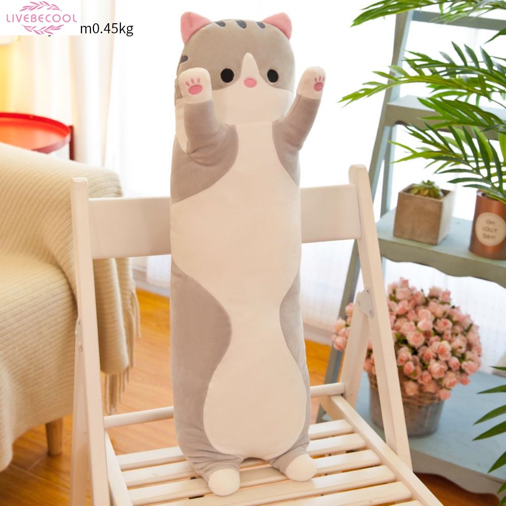 Gối ôm nhồi bông hình mèo dễ thương mềm mại nhiều kích cỡ cho bé