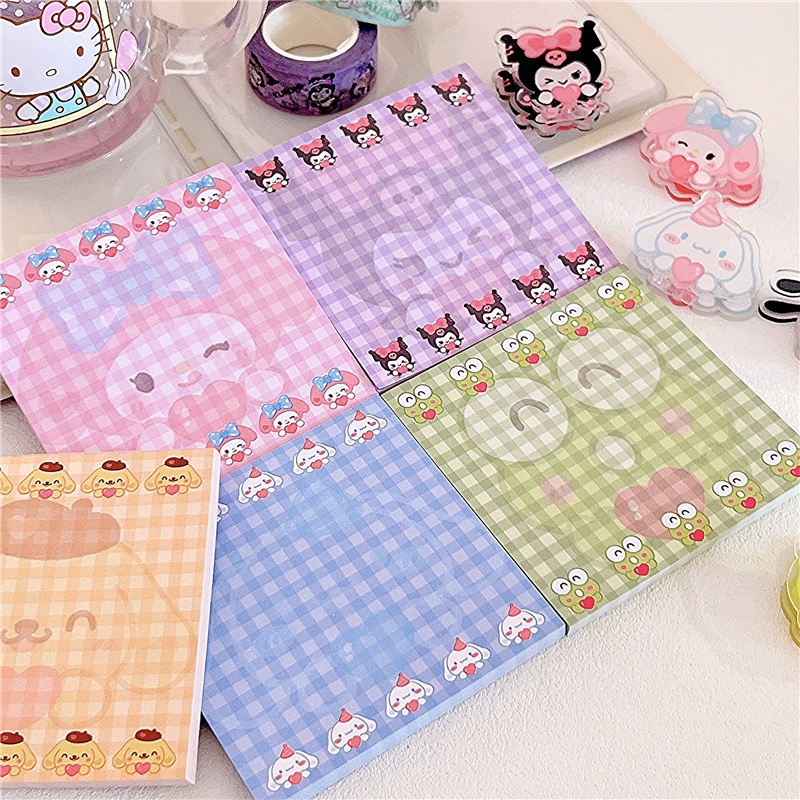 Zanmo set 50 tờ giấy note ghi chú sọc sanrio kuromi melody