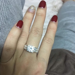 Nhẫn bạc nữ cao cấp đẹp bản to đính đá