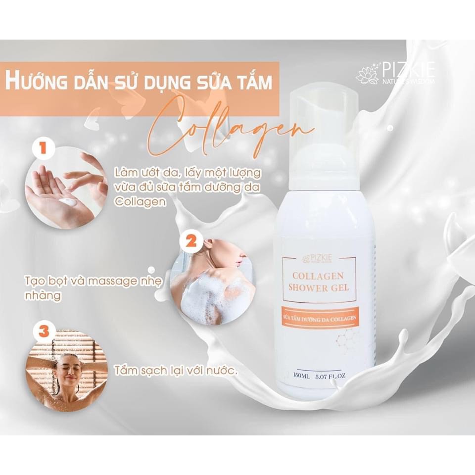 SỮA TẮM DƯỠNG DA COLLAGEN PIZKIE 150ml