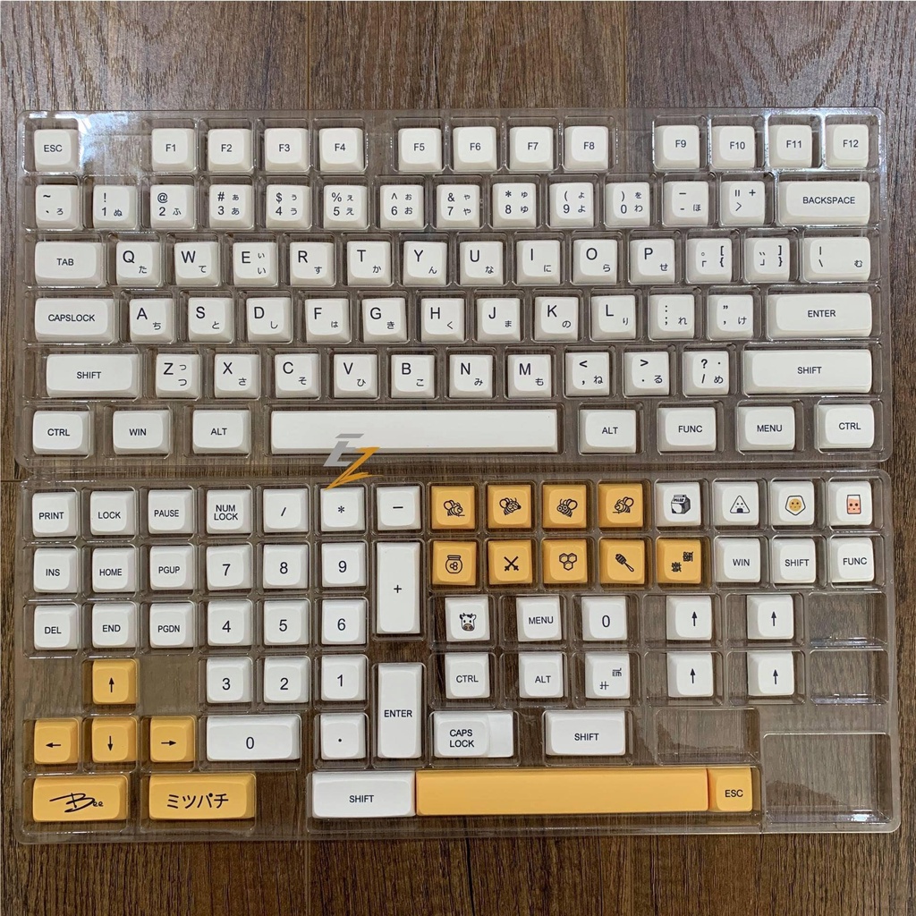 KEYCAP XDA THICK PBT HONEY &amp; MILK 137 PHÍM CHO BÀN PHÍM CƠ 1988PC