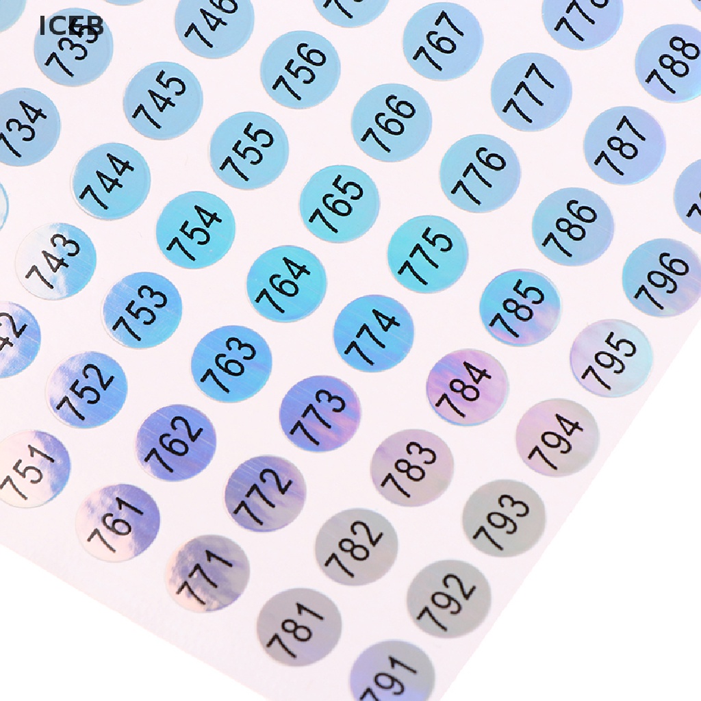 Ic Nhãn Dán Số Điện Tử Tự Dính Chống Thấm Nước 1-1000 Tròn my