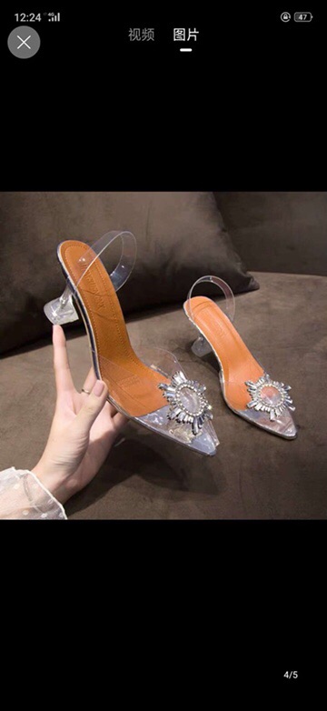 Giày cao gót mika hoa mặt trời 8p hàng qc fullbox