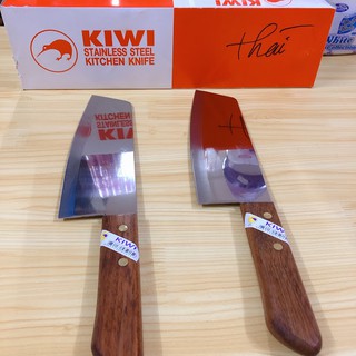 Dao làm bếp inox trung cán gỗ Kiwi 21