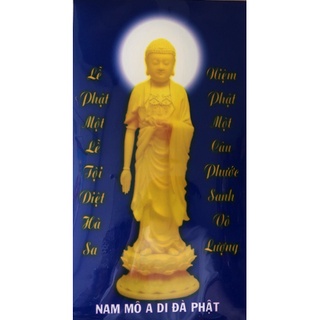 Tranh nhựa mica cao cấp - tranh phật a di đà