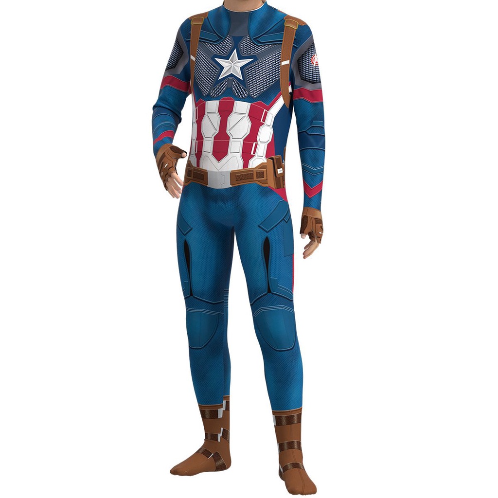 Marvel Captain America Kids Boys Party Cosplay Costume Jumpsuit Fancy Dress Outfit kid Gift