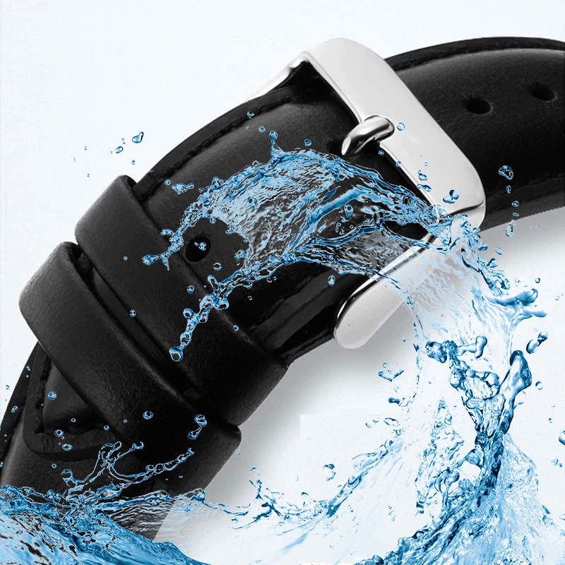 Dây Đeo Đồng Hồ Bằng Da Bò Thật 12mm 14mm 16mm 18mm 20mm 22mm 24mm Có Khóa Cài Bằng Thép Không Gỉ