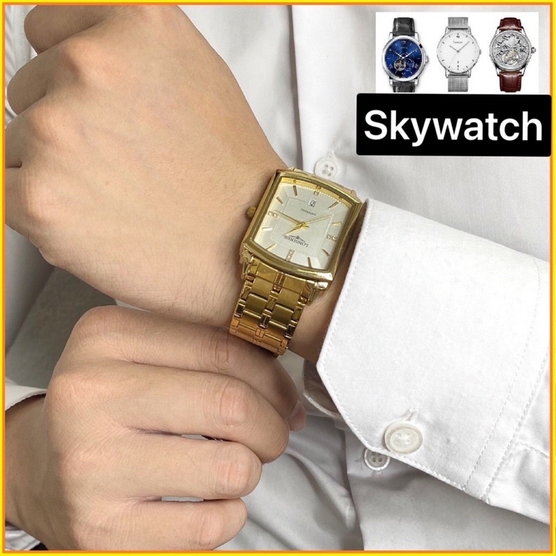 Đông hồ nam LG2002 dây kim loại dây thép chống gỉ,Mặt hình vuông-Hình tròn cổ điển sang trọng cho phái mạnh | BigBuy360 - bigbuy360.vn