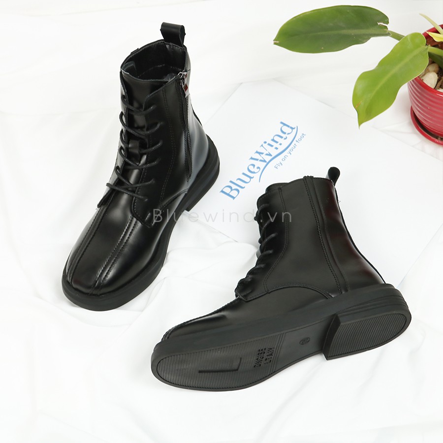 Boots Nữ Hack Chân Chất Liệu Da Siêu Mềm Kiểu Dáng Hàn Quốc BLUEWIND 68717