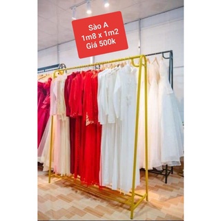 Sào Treo Váy Cưới, Sào Treo Áo Dài Shop Thời Trang Cao 1m8 x 1m2/1m4 - Sắt + Sơn Tĩnh Điện Chống Hoen Gỉ