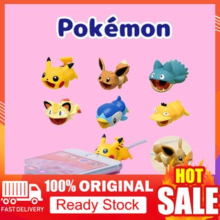 Phụ Kiện Bảo Vệ Đầu Dây Cáp Sạc USB Hình Pokemon Pikachu Dễ Thương