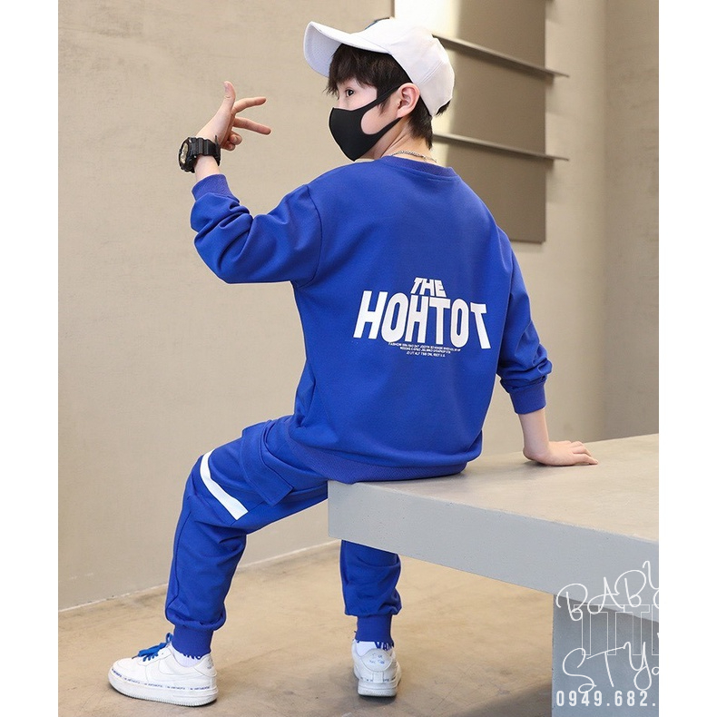 Bộ quần áo thu đông bé trai “HOH“ 14-45kg, đồ dài tay ấm áp cho bé trai 4-14 tuổi. Vải da cá dày đẹp. Hàng may kỹ. B41