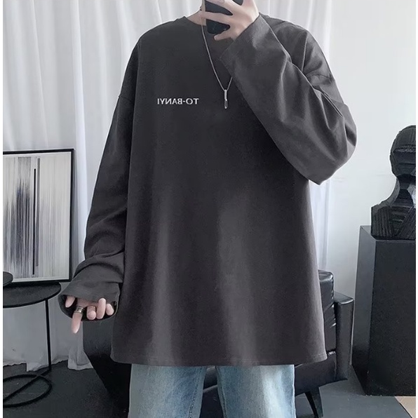 Áo Thun Tay Dài Oversize Chất Liệu Cotton In Họa Tiết Chữ Thời Trang Mùa Hè Cho Nam Và Nữ SIze M-8XL