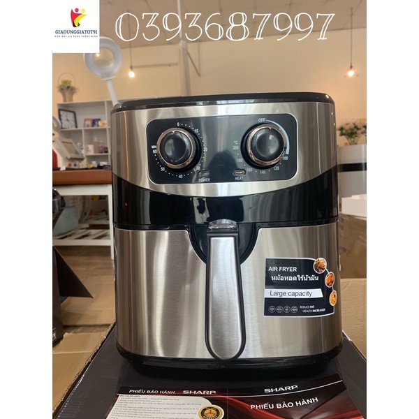 Nồi Chiên Không Dầu Sharp KS92 9,2L- Dung Tích Siêu Lớn,Công Nghệ Chiên 360 Độ