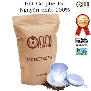 Combo Cà phê Bột Cà phê Đá Anni Coffee Gói 500 gram + Phin Nhôm Cao cấp - Cà phê Bột Cao cấp chuẩn xuất khẩu Mỹ