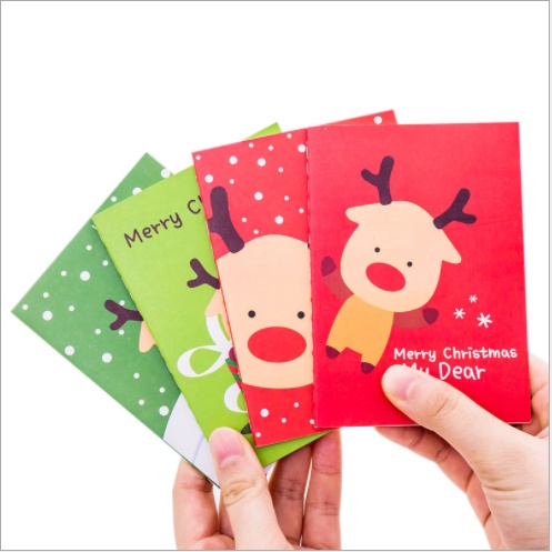 Combo 5 Thiệp chúc mừng Noel Giáng Sinh nhí size 7x7