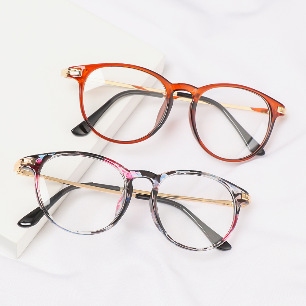 Mắt kính dáng tròn gọng kim loại phong cách cổ điển