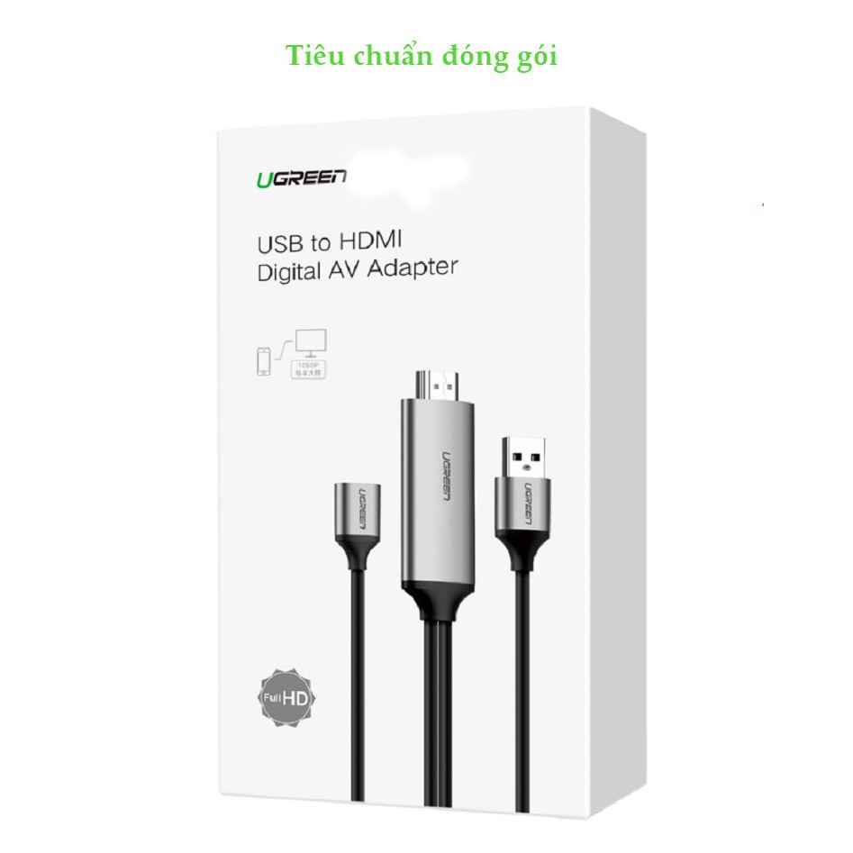 Cáp Kết Nối Điện Thoại với Tivi / Máy chiếu Hỗ trợ Full-HD 1080p Cao Cấp UGREEN 50291
