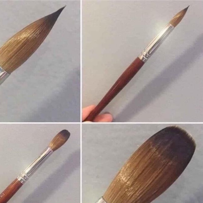 Cọ đắp bột nails đẹp DESIGN OVAL lông mềm mượt , hàng chuẩn , cọ số 14 - 16