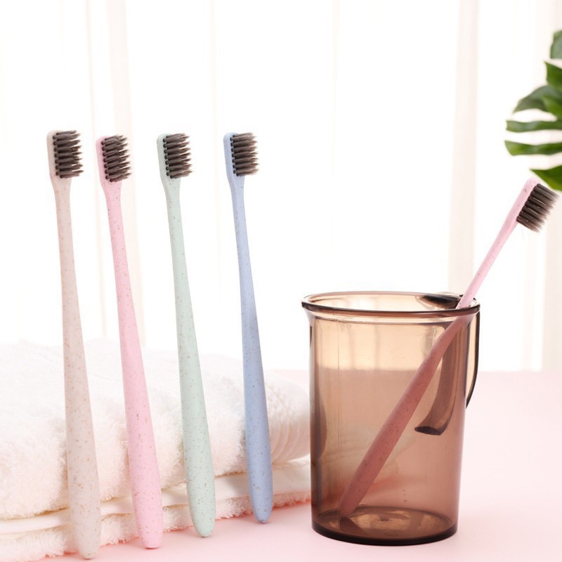Set 10 cây bàn chải đánh răng lúa mạch tiện ích thân thiện với môi trường 88071 shop88