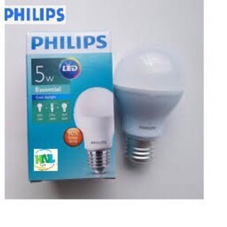 Bóng đèn ess led buld 5w philips trắng / vàng