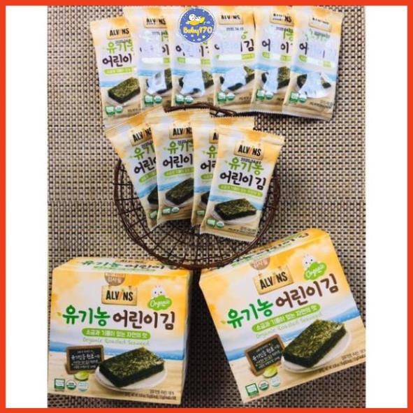 Rong biển Alvins ăn liền tách muối Hàn Quốc ( nguyên hộp 10 gói nhỏ)