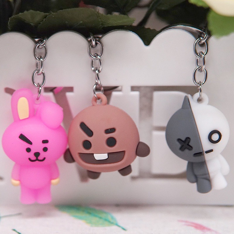 Móc Khóa cao su BT21/BTS nhiều hình, xinh xắn, bền đẹp.