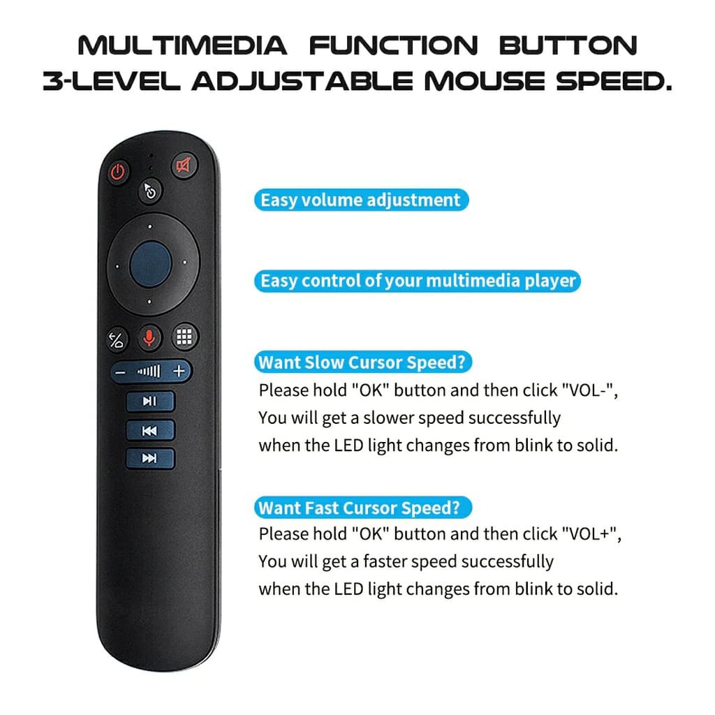 Điều khiển remote chuột bay tìm kiếm giọng nói một chạm Voice Remote Mouse Air G50s