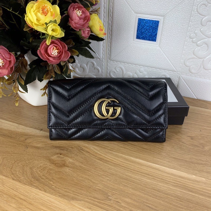 Túi ví Gucci màu đen size 19cm (có sẵn)