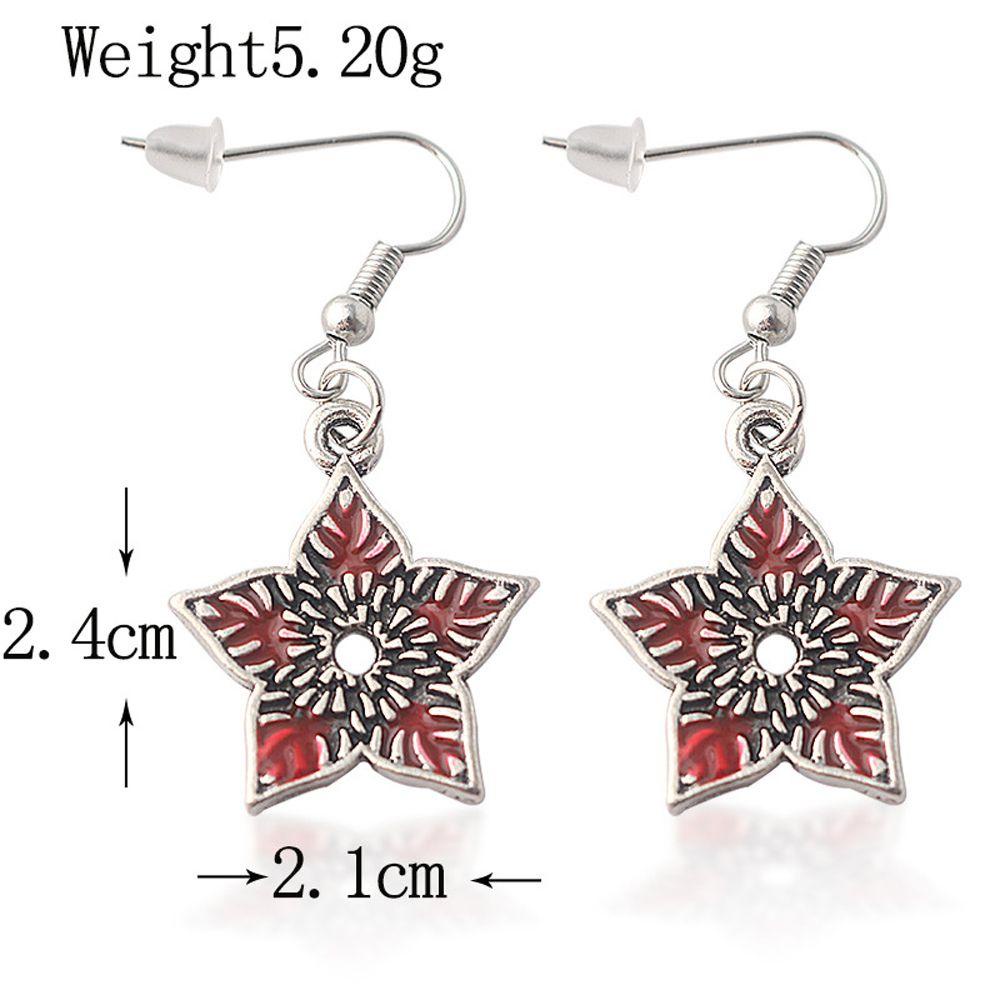 Khuyên Tai Hợp Kim Kẹp Chữ Stranger Things 1 Đơn Giản Độc Đáo Cho Nam