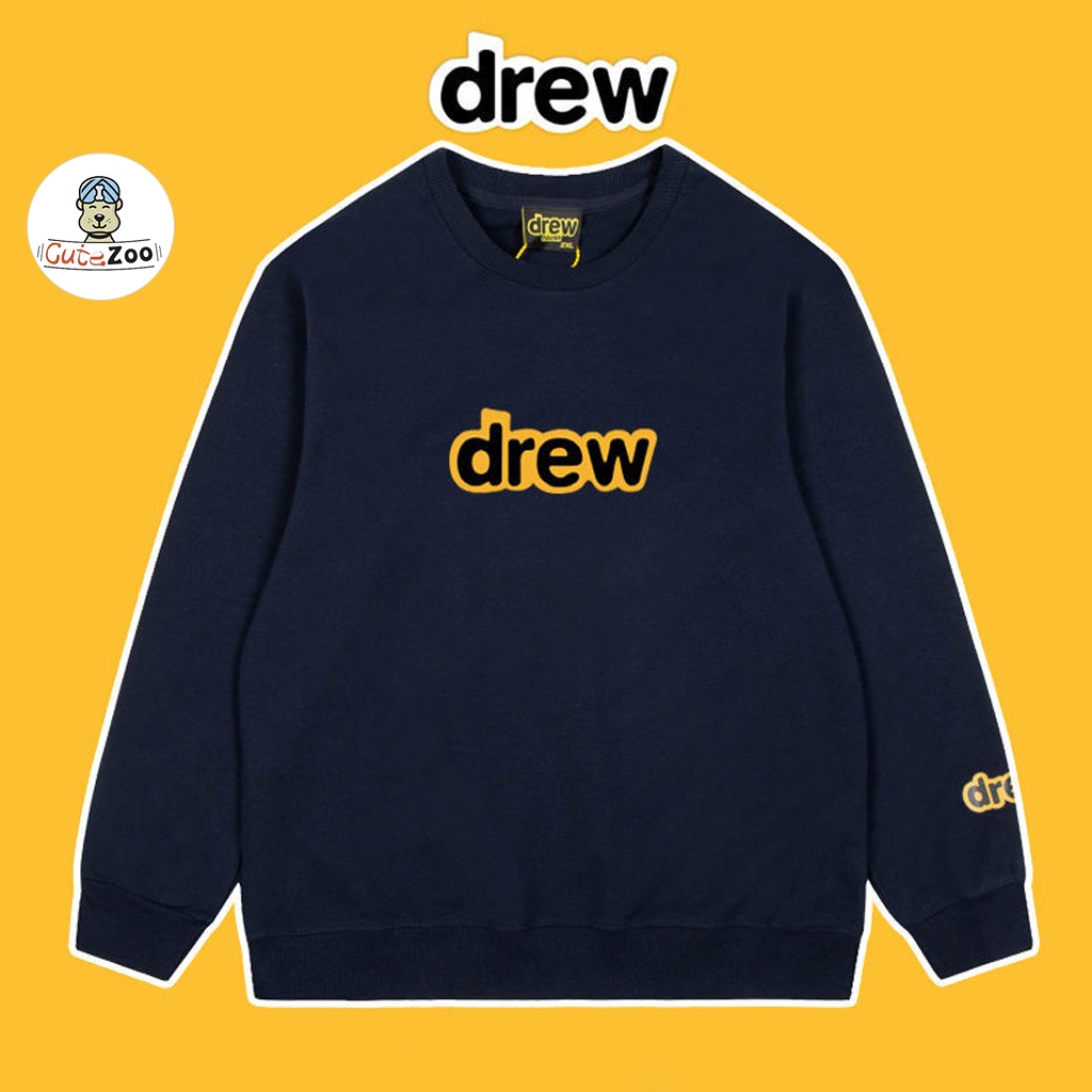 Áo Sweater nỉ Drew CUTEZOO Áo Hoodie Drew form rộng nam nữ Ulzzang Hàn Quốc