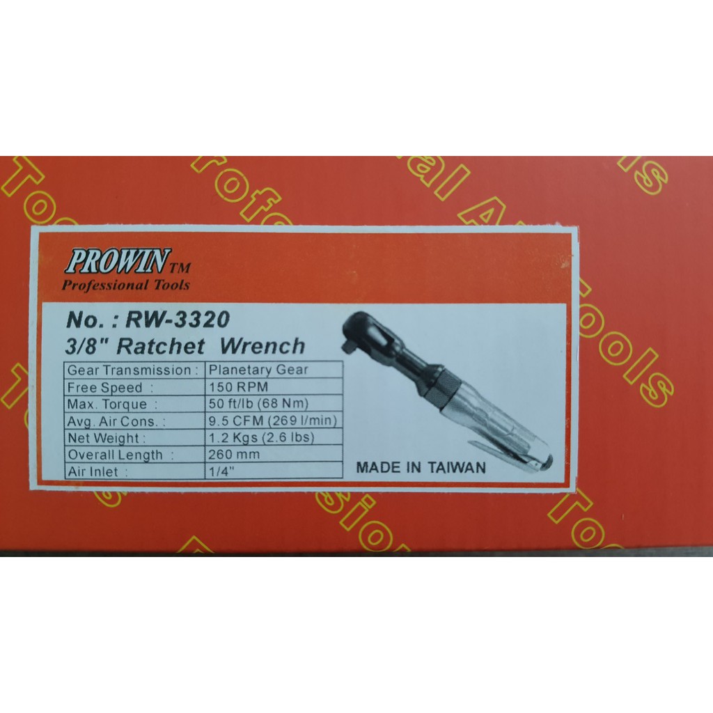 Súng bắn ốc tay ngang 3/8″ RW-3320, Hàng nhập khẩu Đài Loan, BH 18 tháng