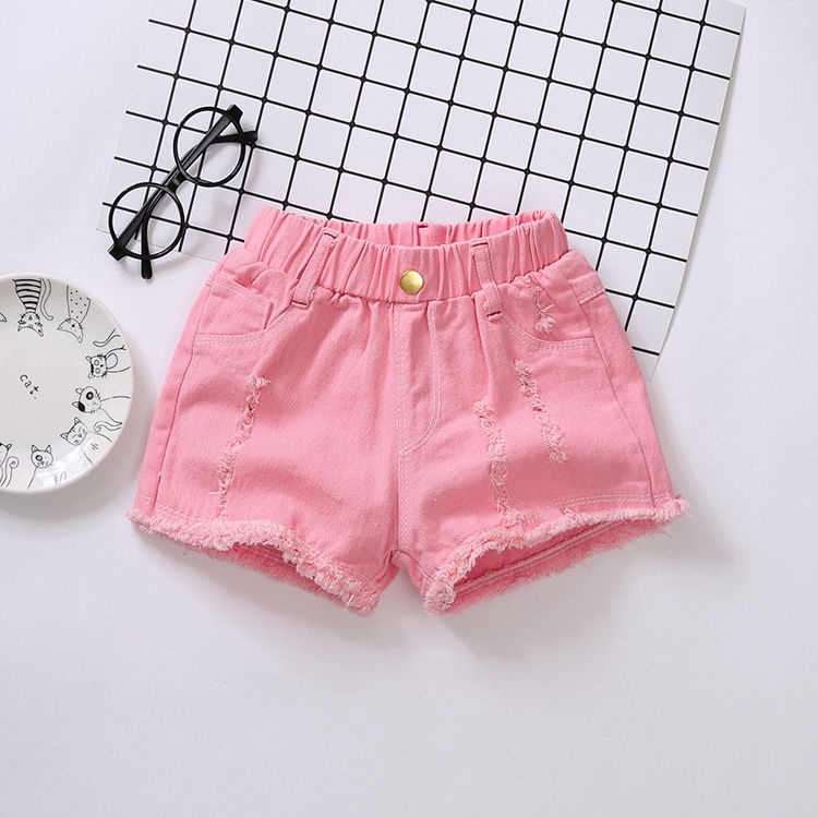 Quần Short Denim Mỏng Dáng Rộng Phong Cách Mới 2022 Cho Bé Gái