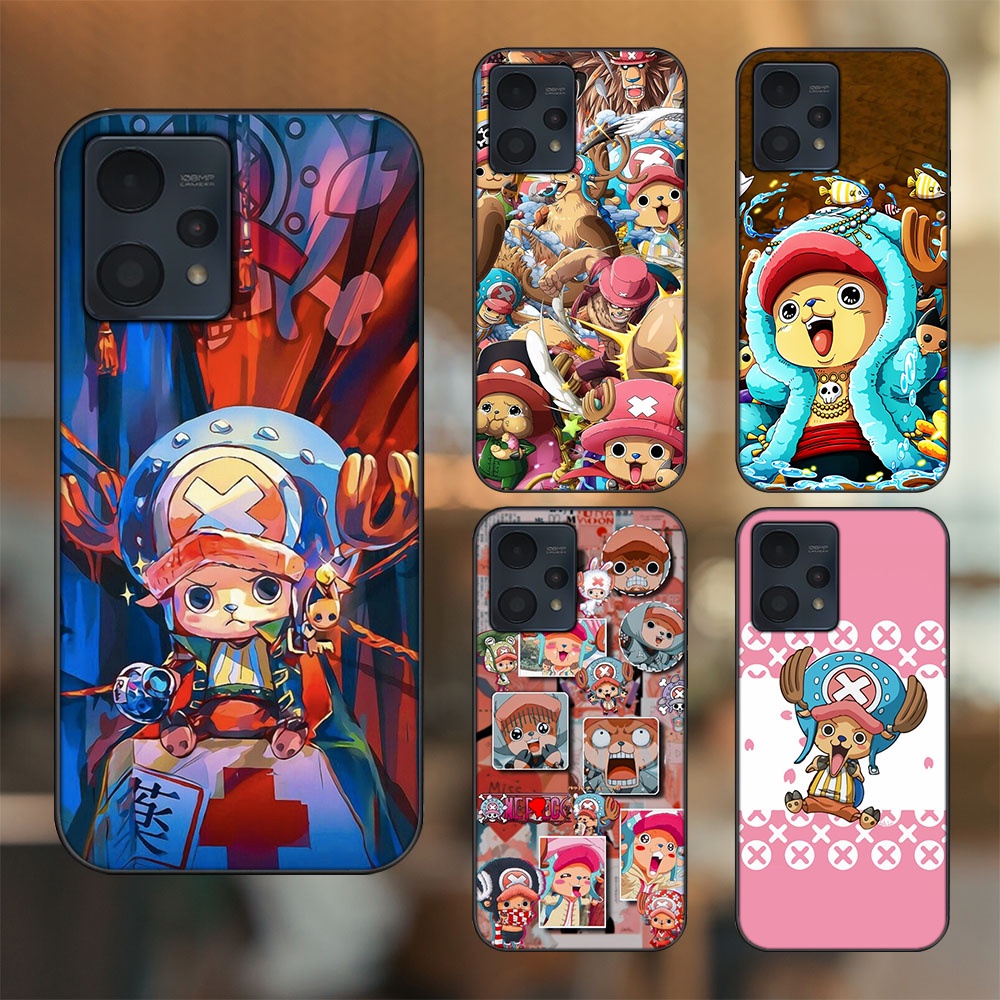 Ốp lưng Realme 9, 9 Pro, 9 Pro Plus viền đen in hình Chopper One Piece Đảo Hải Tặc