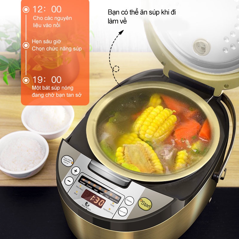 Han River Nồi Cơm Điện 2lit | Công Suất Cao 900W | Dung Tích 2.0 Lít | Chảo Chống Dính Hàng Chính Hãng