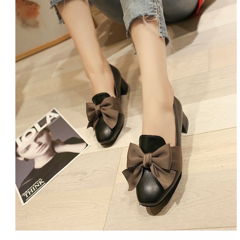 Giày búp bê, sục nữ 3 phân đính nơ dễ phối đồ, tôn dáng