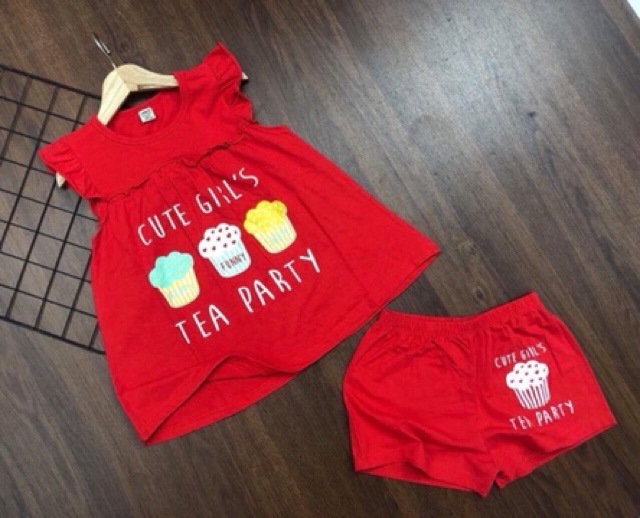 Bộ cotton 4 chiều cánh tiên bé gái 22-42 kg