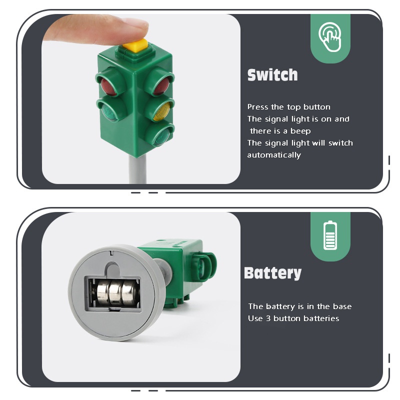 Biển Báo Giao Thông mini Có Đèn led Và Âm Thanh An Toàn Cho Trẻ Em